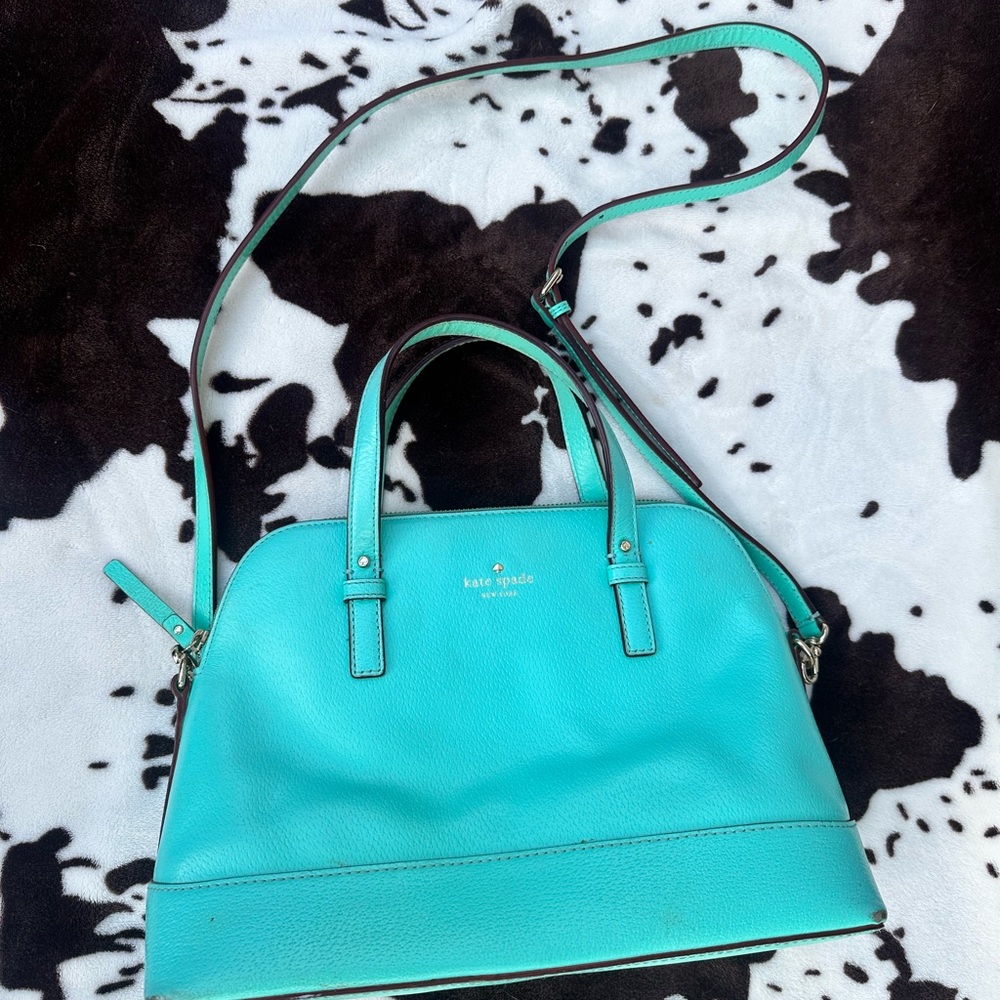 Kate Spade Aqua Leather Satchel